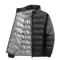 Veste Matelassée Slim Fit à Col Montant en Duvet de Canard Blanc Chaude - IVOIRART.COM