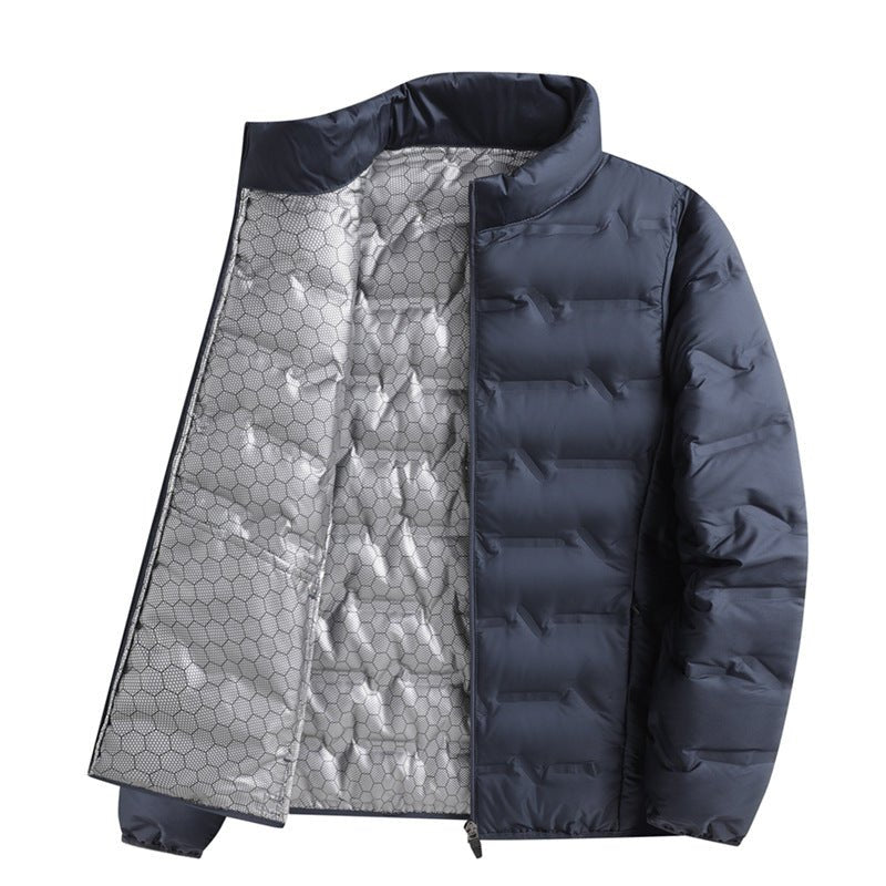 Veste Matelassée Slim Fit à Col Montant en Duvet de Canard Blanc Chaude - IVOIRART.COM