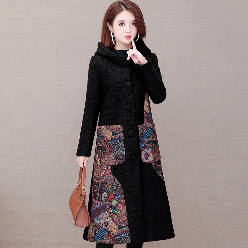 Veste mi-longue en tweed interlock pour femmes, coupe elegante et confortable!!! - IVOIRART.COM