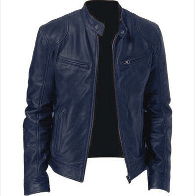 Veste Slim en Cuir PU - Blouson Simili Cuir Moderne pour Homme et Femme - Ajusté - IVOIRART.COM