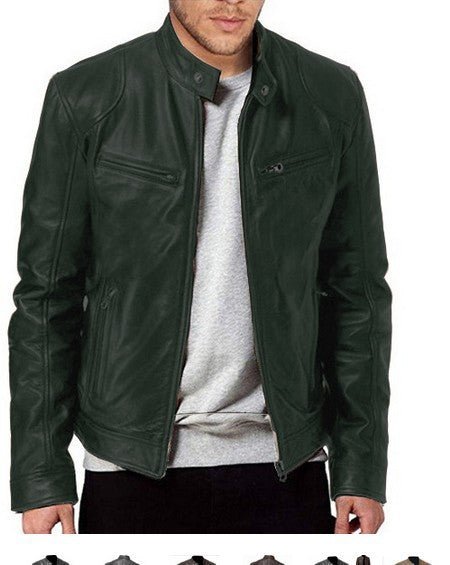 Veste Slim en Cuir PU - Blouson Simili Cuir Moderne pour Homme et Femme - Ajusté - IVOIRART.COM