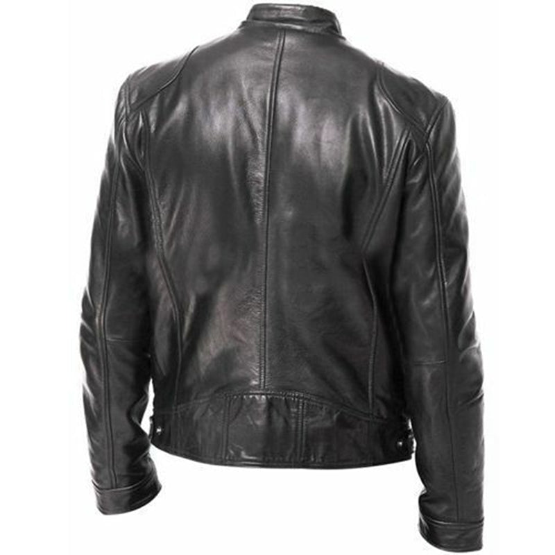 Veste Slim en Cuir PU - Blouson Simili Cuir Moderne pour Homme et Femme - Ajusté - IVOIRART.COM