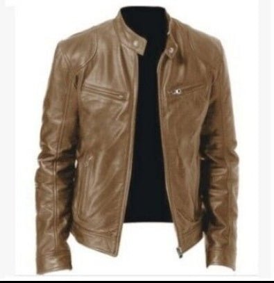 Veste Slim en Cuir PU - Blouson Simili Cuir Moderne pour Homme et Femme - Ajusté - IVOIRART.COM