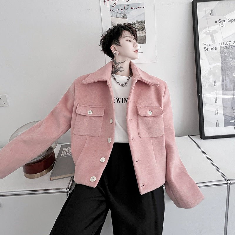 Veste tweed homme taille haute élégante avec poches de travail, style fashionpro - IVOIRART.COM