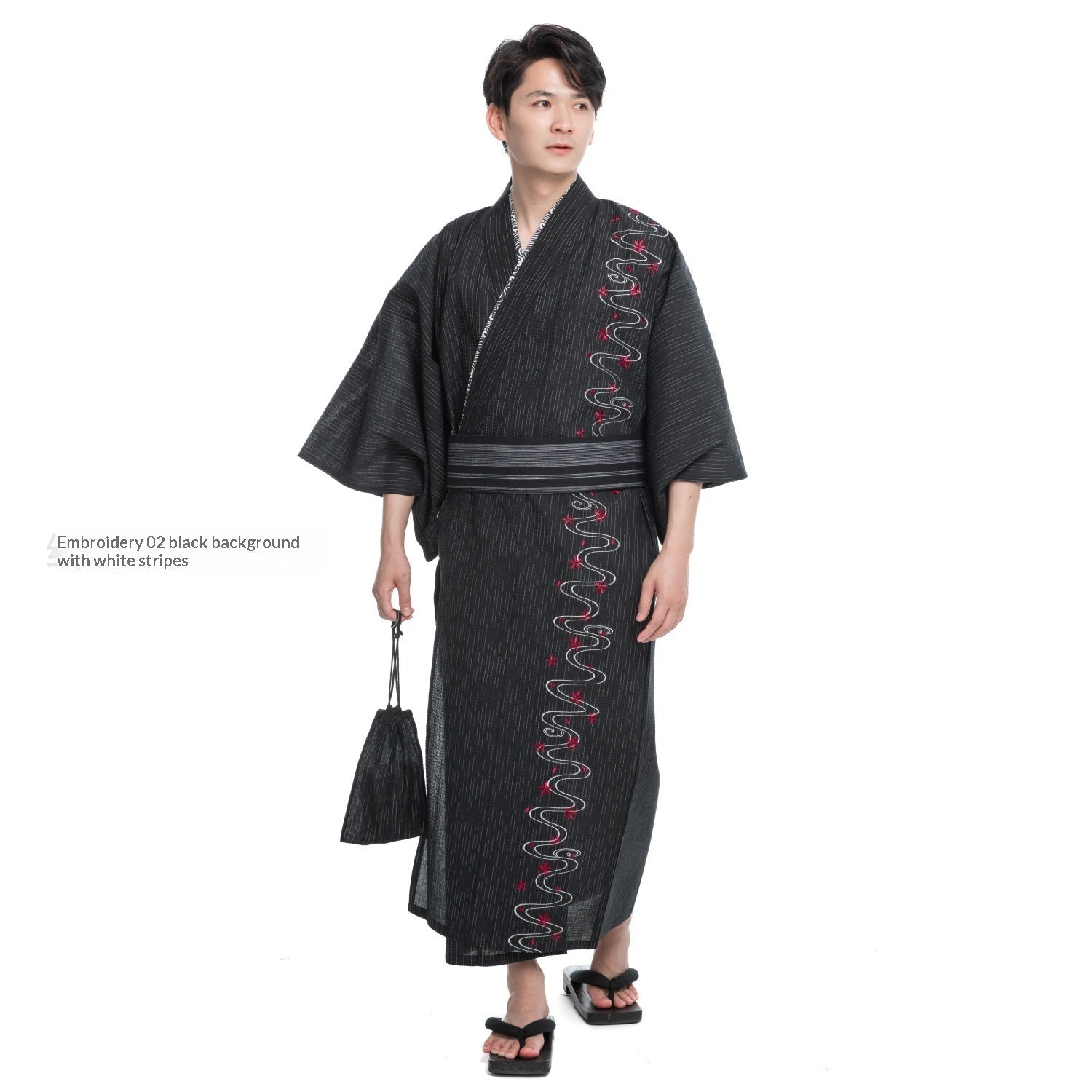 Vêtement traditionnel japonais élégant et frais : le Kimono authentique homme coton - IVOIRART.COM