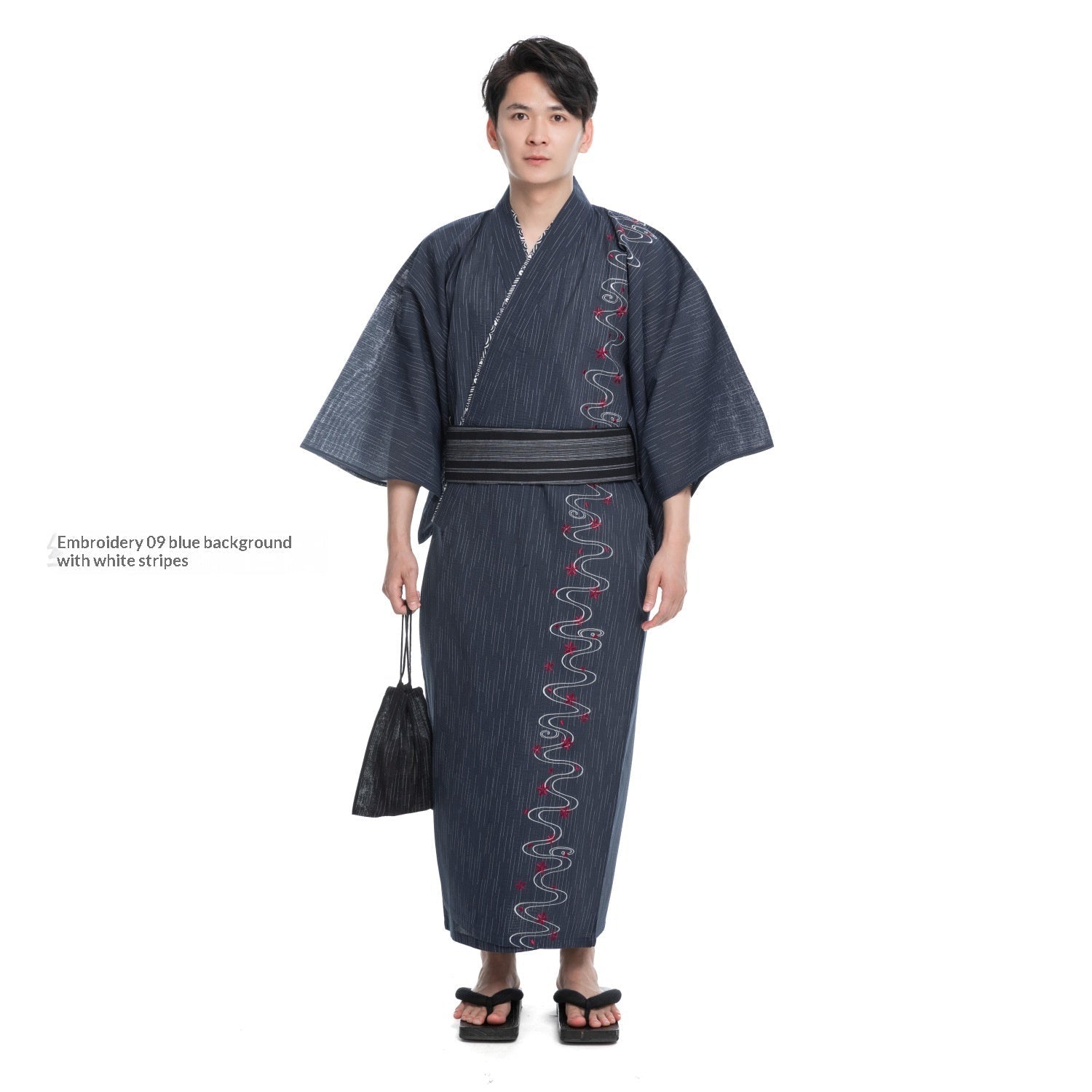Vêtement traditionnel japonais élégant et frais : le Kimono authentique homme coton - IVOIRART.COM