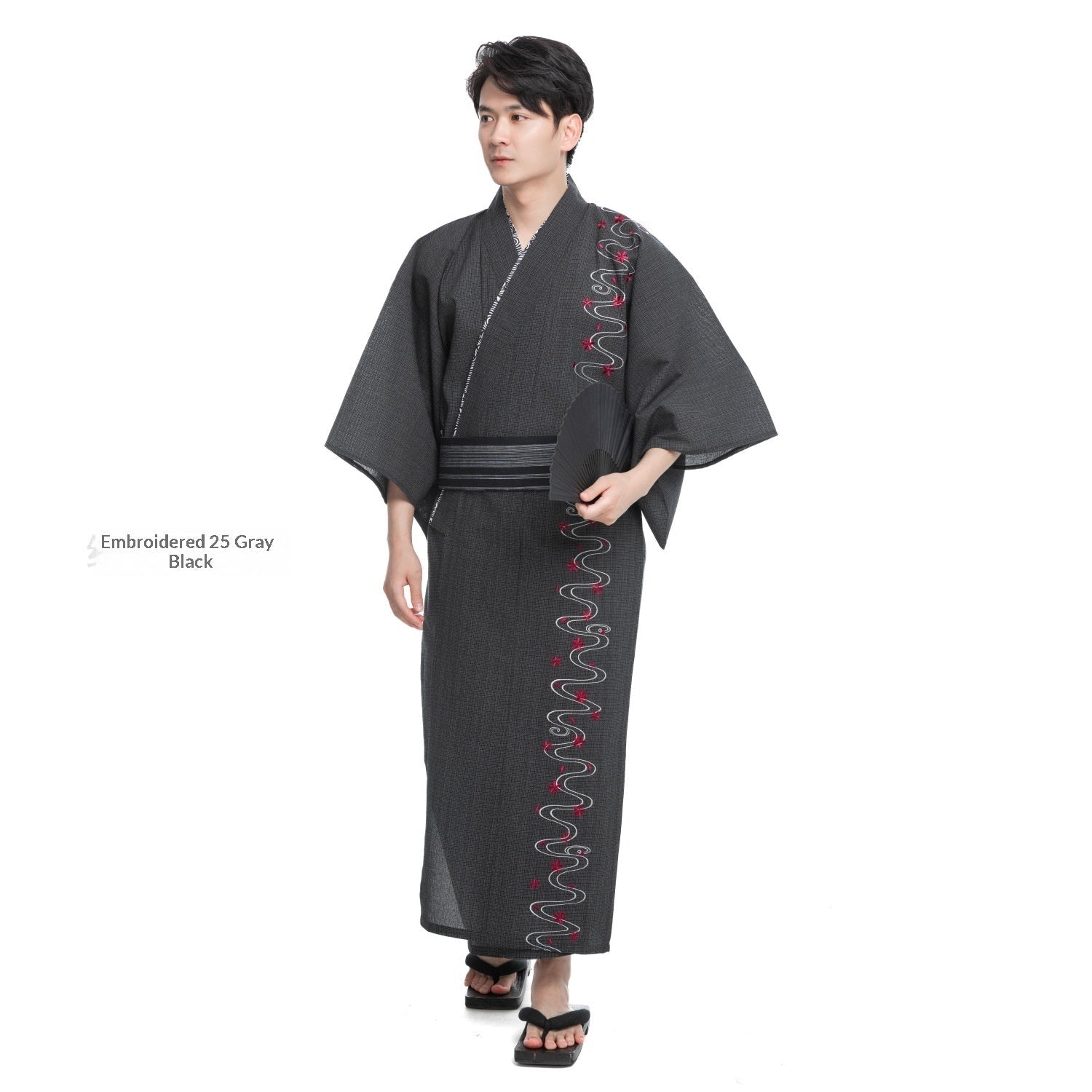 Vêtement traditionnel japonais élégant et frais : le Kimono authentique homme coton - IVOIRART.COM