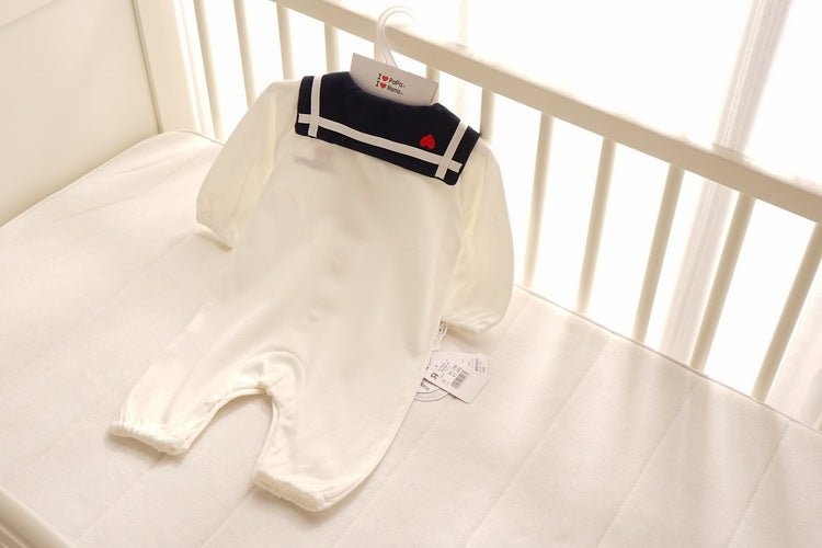 Vêtements Bébé Style Marin Tenue Nouveau-né Body Manches Longues Coton - IVOIRART.COM