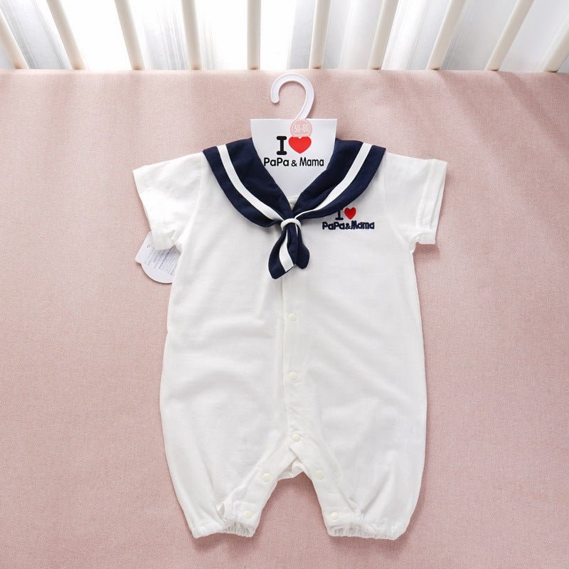 Vêtements Bébé Style Marin Tenue Nouveau-né Body Manches Longues Coton - IVOIRART.COM
