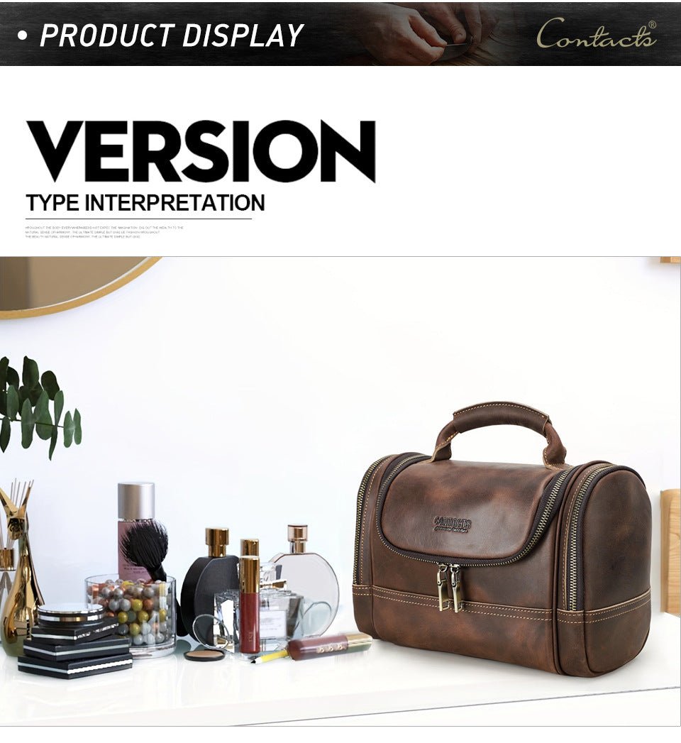 Vintage Cowhide Multi-Training Bag Portable Pouch - IVOIRART.COM