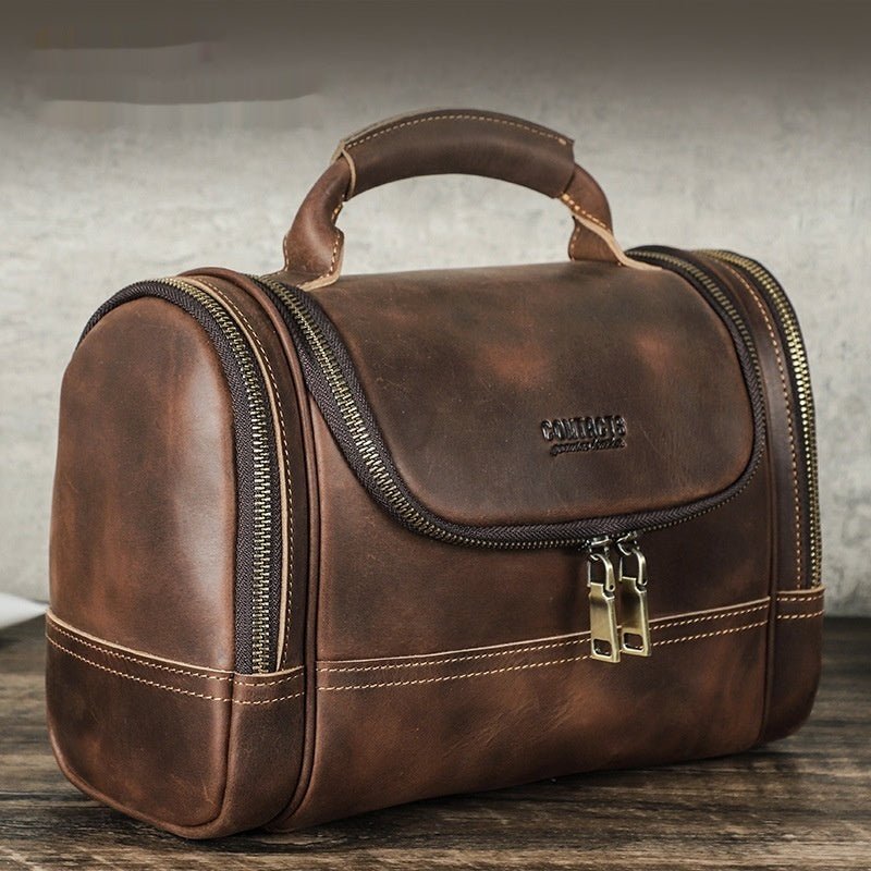 Vintage Cowhide Multi-Training Bag Portable Pouch - IVOIRART.COM