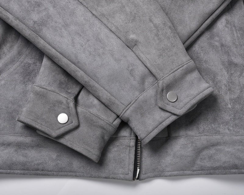 Vintage Solid Deerskin Multi-Pocket Zip Jacket - IVOIRART.COM