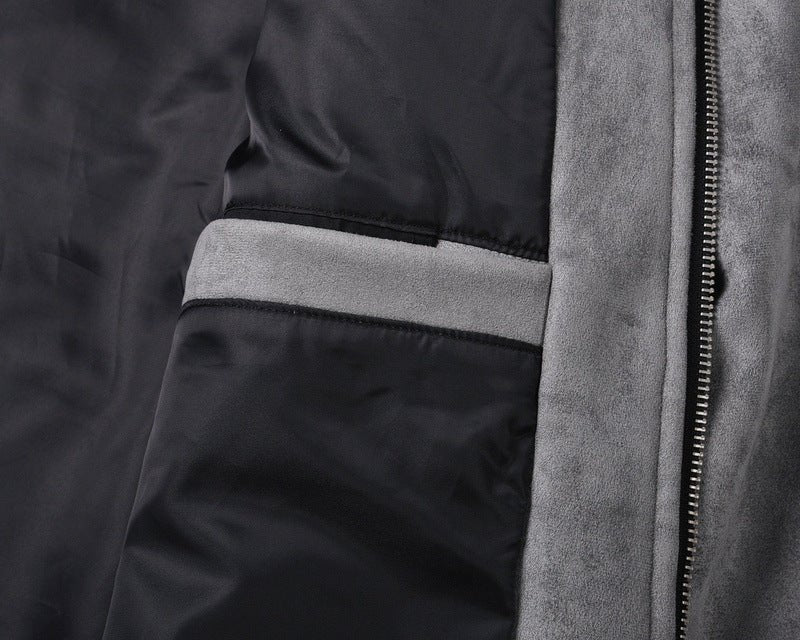 Vintage Solid Deerskin Multi-Pocket Zip Jacket - IVOIRART.COM