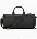Vintage Travel Bag Multifunctional Leather Duffle Bag Folding - IVOIRART.COM
