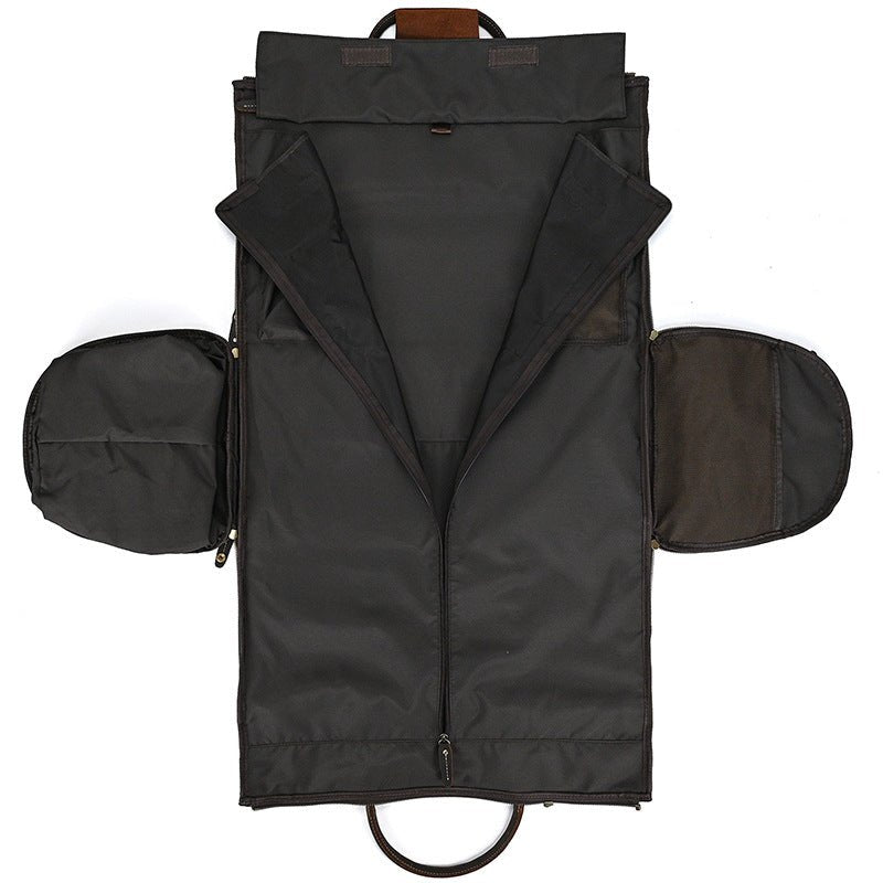 Vintage Travel Bag Multifunctional Leather Duffle Bag Folding - IVOIRART.COM