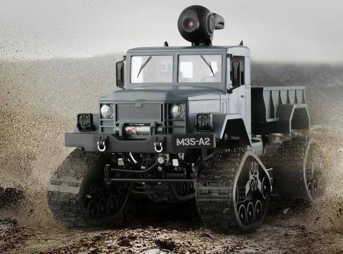 Voiture Télécommandée Tout-Terrain Militaire 2.4G 4 Roues Motrices 33,8 cm - IVOIRART.COM