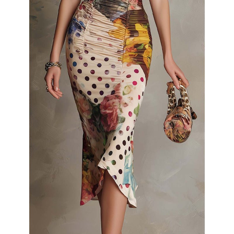 Waist-Cinching Figure-Flattering Asymmetric Evening Gown — Multicolor, Slim-Fit! - IVOIRART.COM