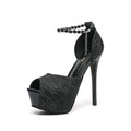 Waterproof Platform Hollow Fishmouth Sandal Woman - IVOIRART.COM