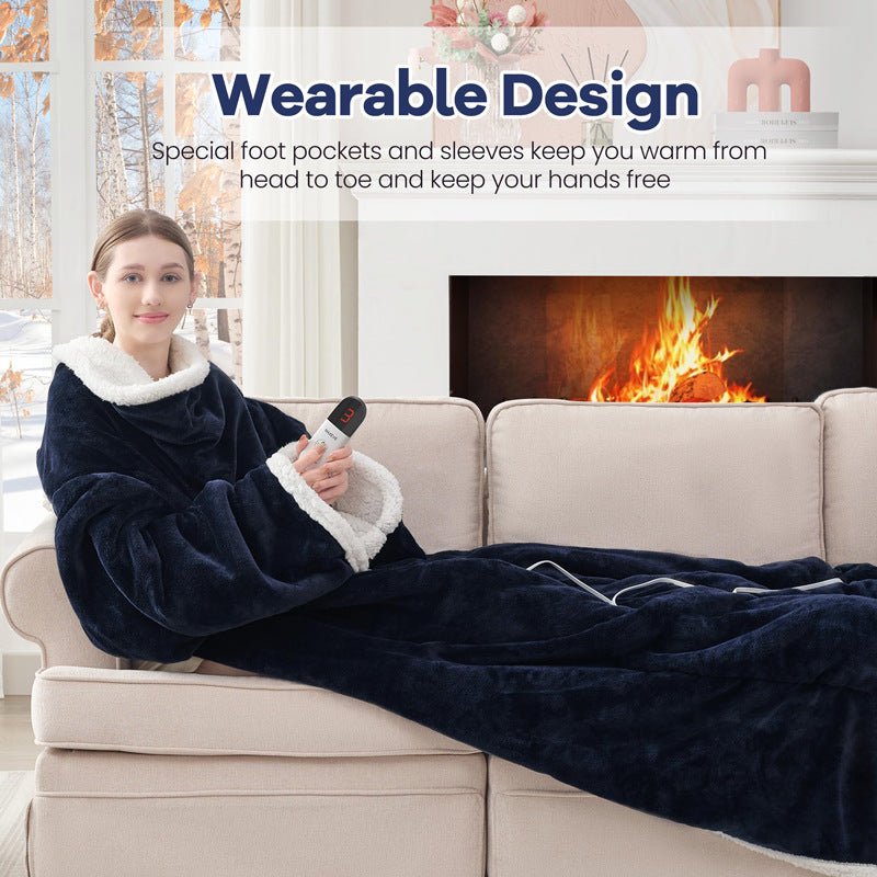 Wearable Electric Heated Blanket With Smart Temperature Control And Machine-washable - IVOIRART.COM