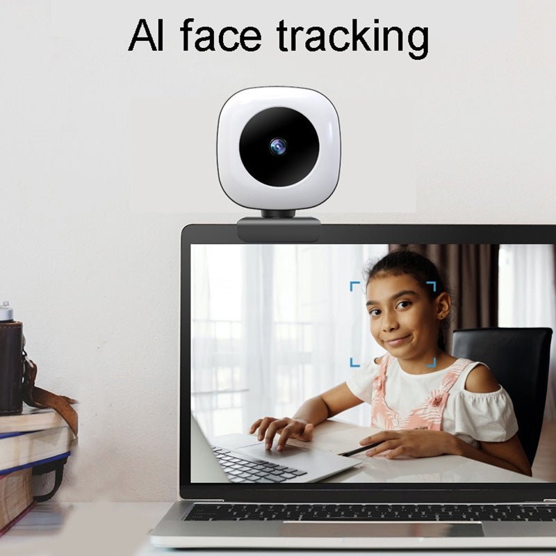 Webcam Full HD 2K avec Autofocus et Microphone pour PC Portable, Lumière d'Appui Intégrée - IVOIRART.COM