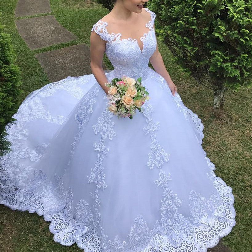 Wedding Dress White Vintage Lace Wedding Dress - IVOIRART.COM