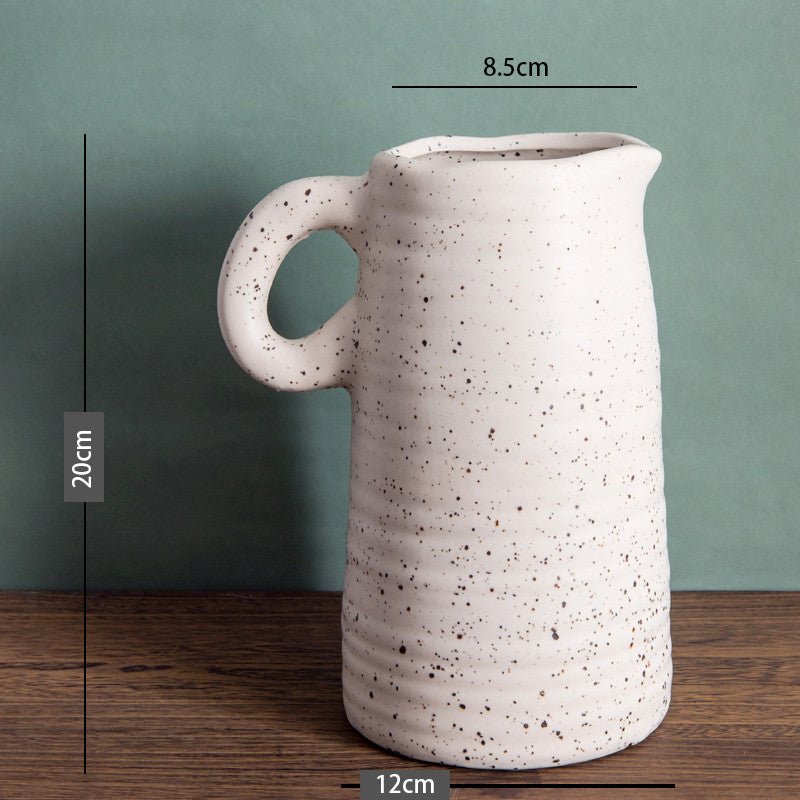 White Ceramic Vase Dry Flower Inserting Device - IVOIRART.COM