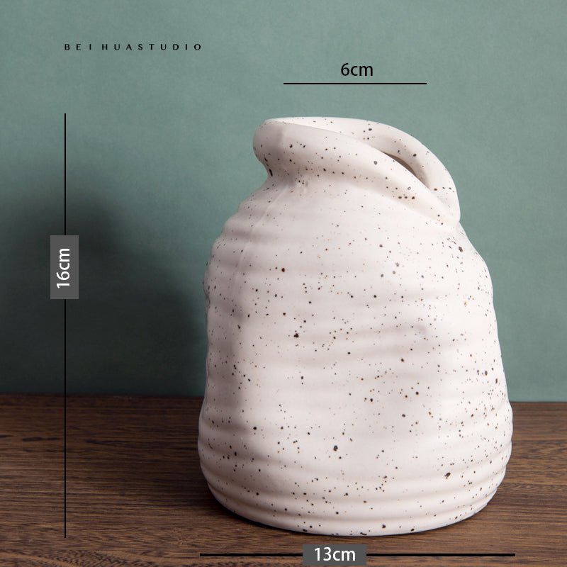White Ceramic Vase Dry Flower Inserting Device - IVOIRART.COM