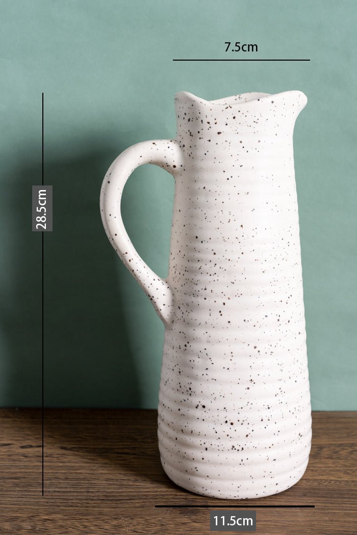 White Ceramic Vase Dry Flower Inserting Device - IVOIRART.COM