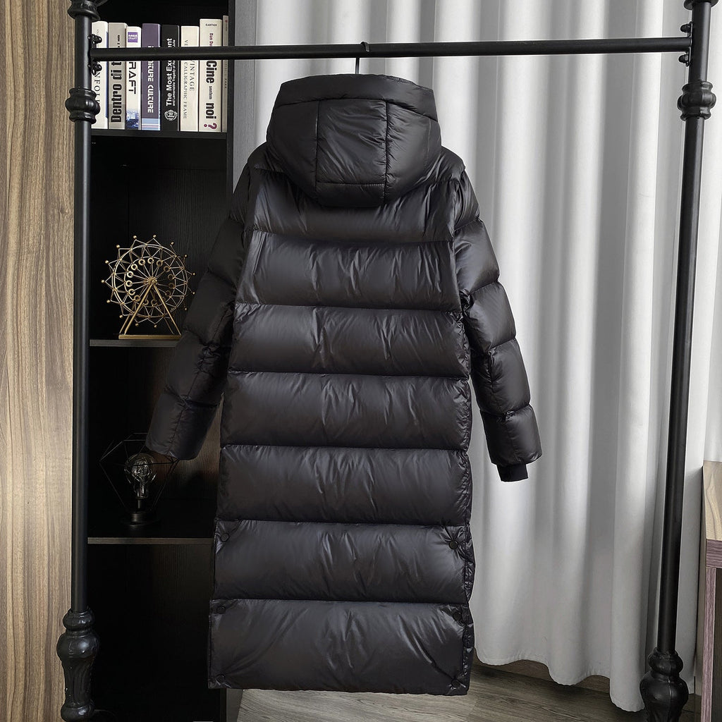 White Duck Down Mid-length Down Jacket Women - IVOIRART.COM
