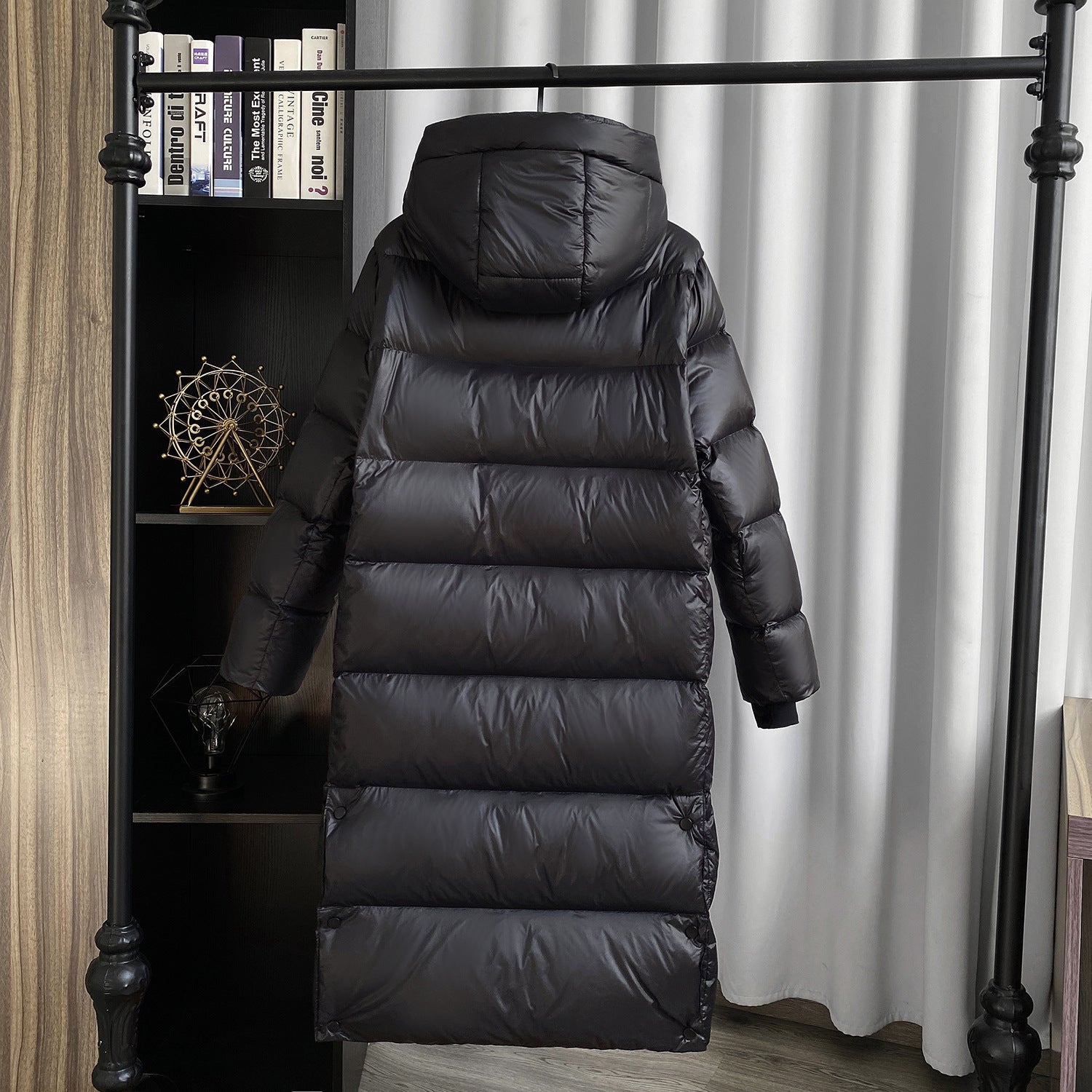 White Duck Down Mid-length Down Jacket Women - IVOIRART.COM