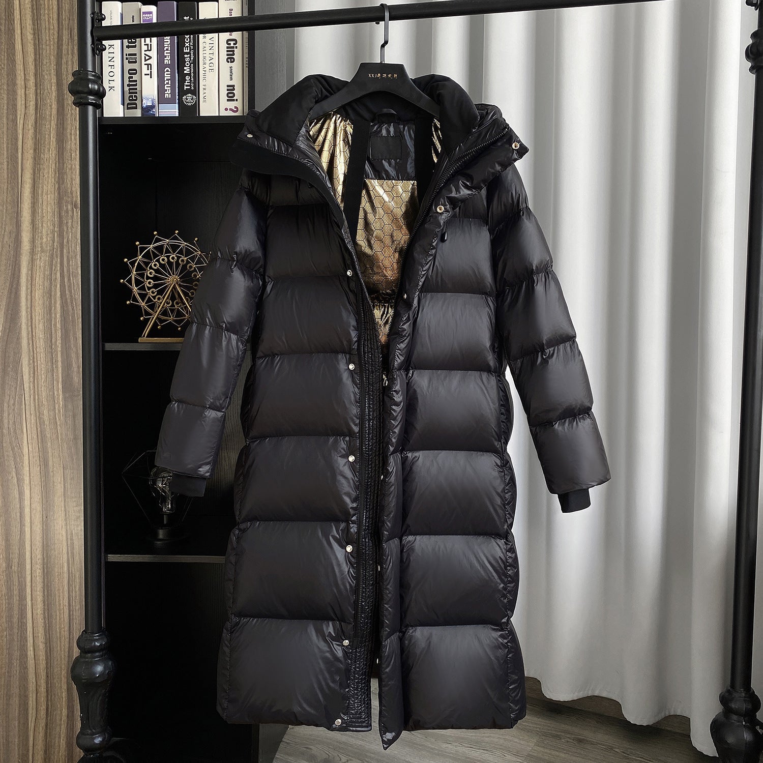White Duck Down Mid-length Down Jacket Women - IVOIRART.COM