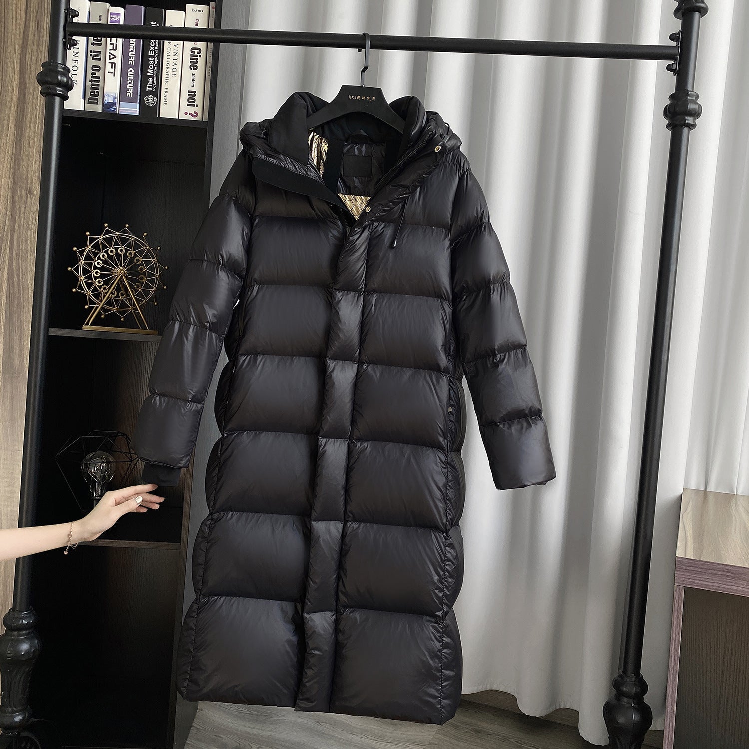 White Duck Down Mid-length Down Jacket Women - IVOIRART.COM