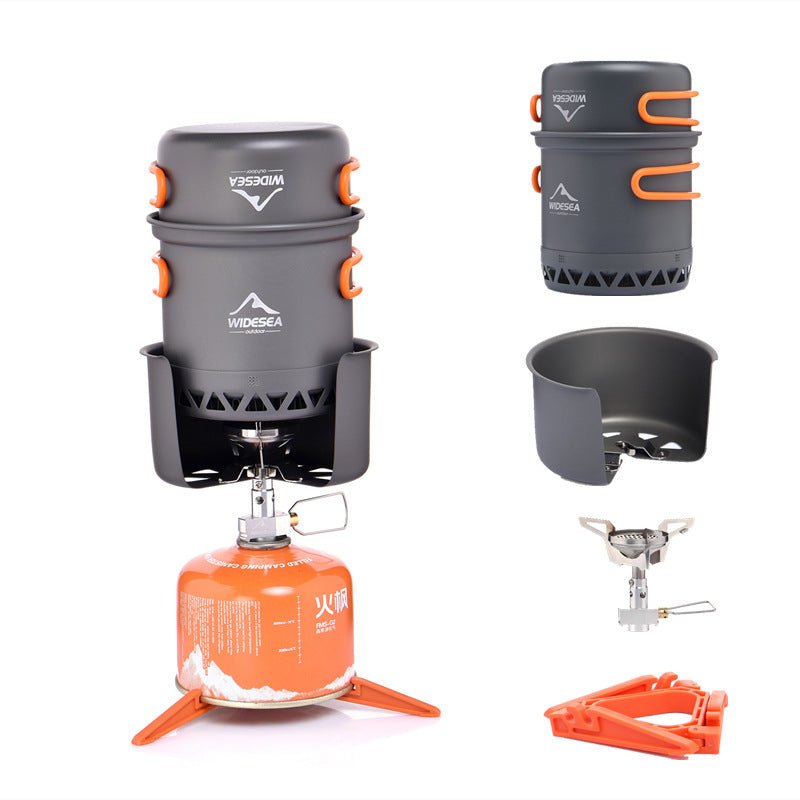 Widesea Outdoor Cookware Set Heat-Collecting Energy-Boosting Camping Cooking Gear - IVOIRART.COM