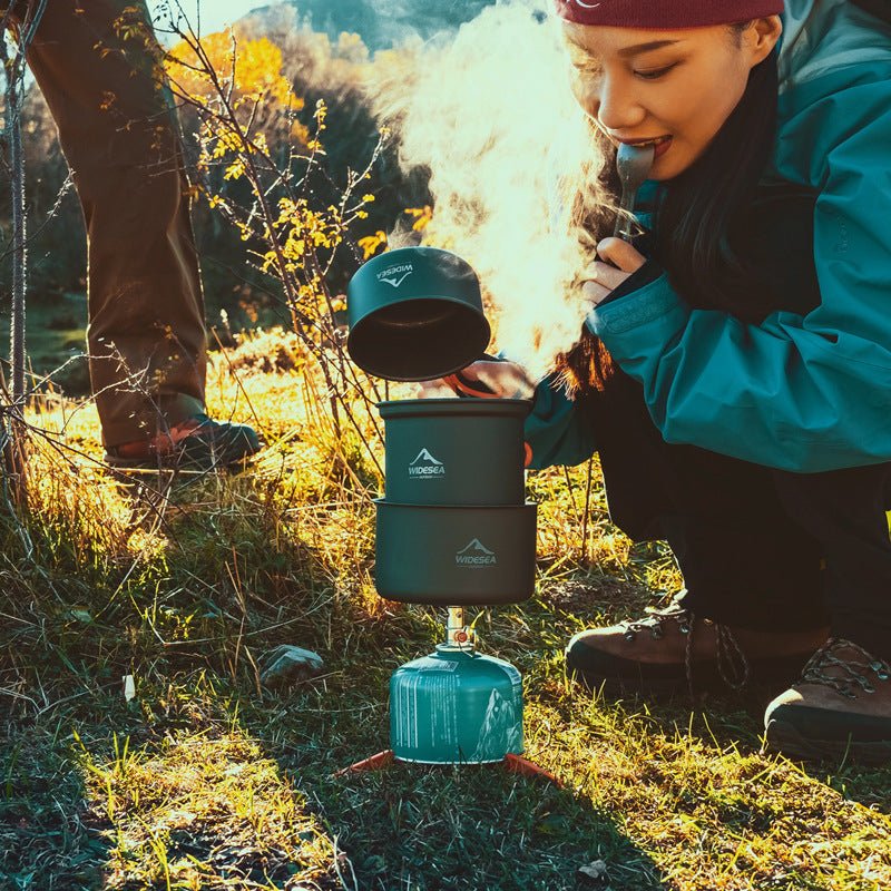 Widesea Outdoor Cookware Set Heat-Collecting Energy-Boosting Camping Cooking Gear - IVOIRART.COM
