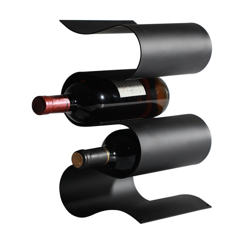 Wine Rack Storage Decoration Decoration Soft Decoration Model Room Bar Counter Wrought Iron Wine Rack Decoration - IVOIRART.COM
