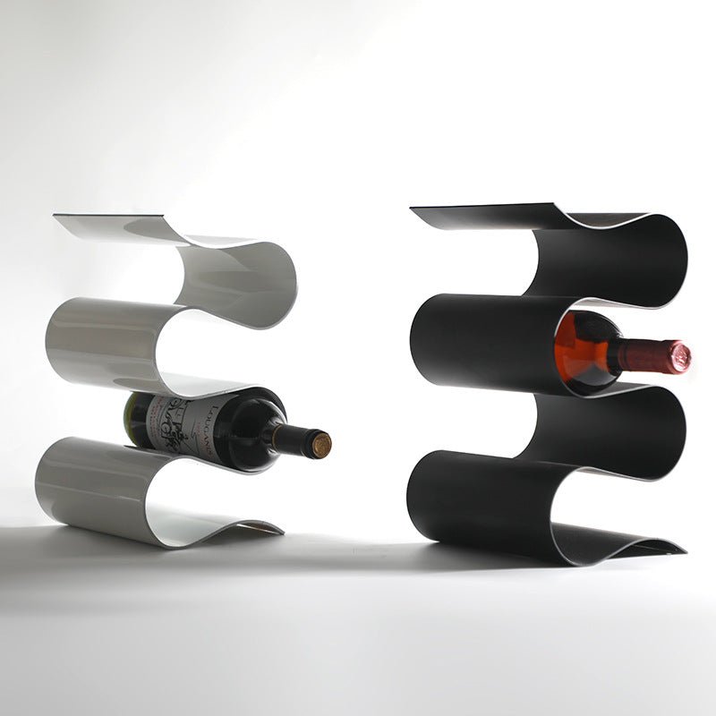 Wine Rack Storage Decoration Decoration Soft Decoration Model Room Bar Counter Wrought Iron Wine Rack Decoration - IVOIRART.COM
