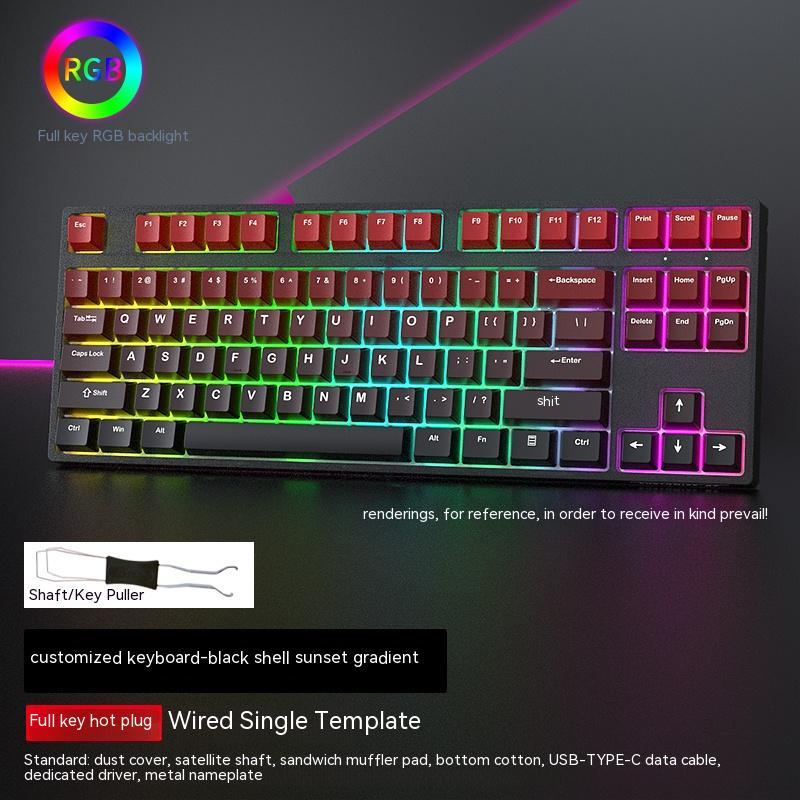 Wired Single-mode Hot-swappable Axis Gaming Gaming Chicken Keyboard - IVOIRART.COM