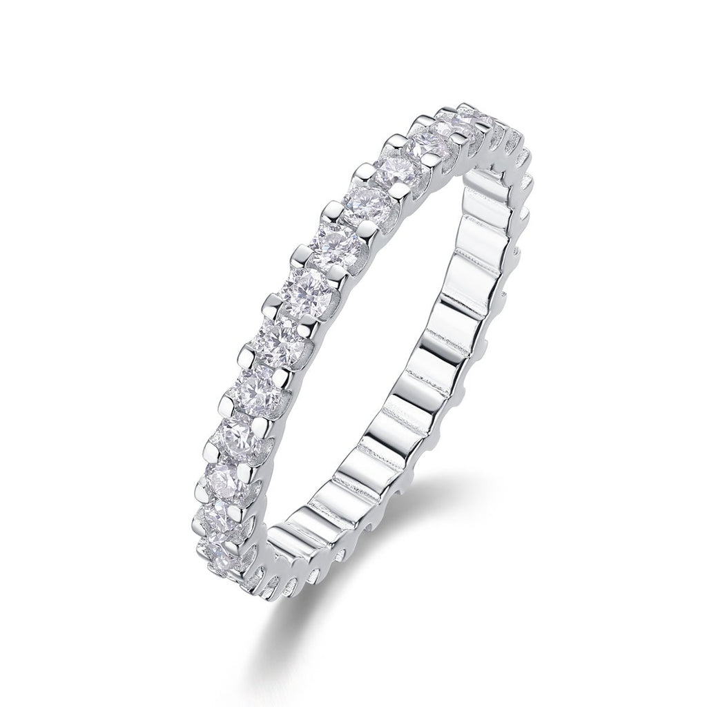 Wish - A Wedding Ring Set With Top-quality Moissanite S925 In Silver And Platinum-plated. The Ring Can Be Tested With A Diamond Pen - IVOIRART.COM