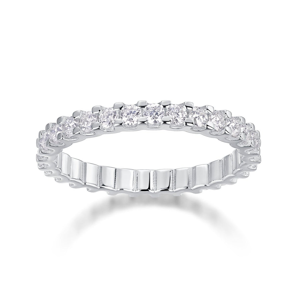 Wish - A Wedding Ring Set With Top-quality Moissanite S925 In Silver And Platinum-plated. The Ring Can Be Tested With A Diamond Pen - IVOIRART.COM