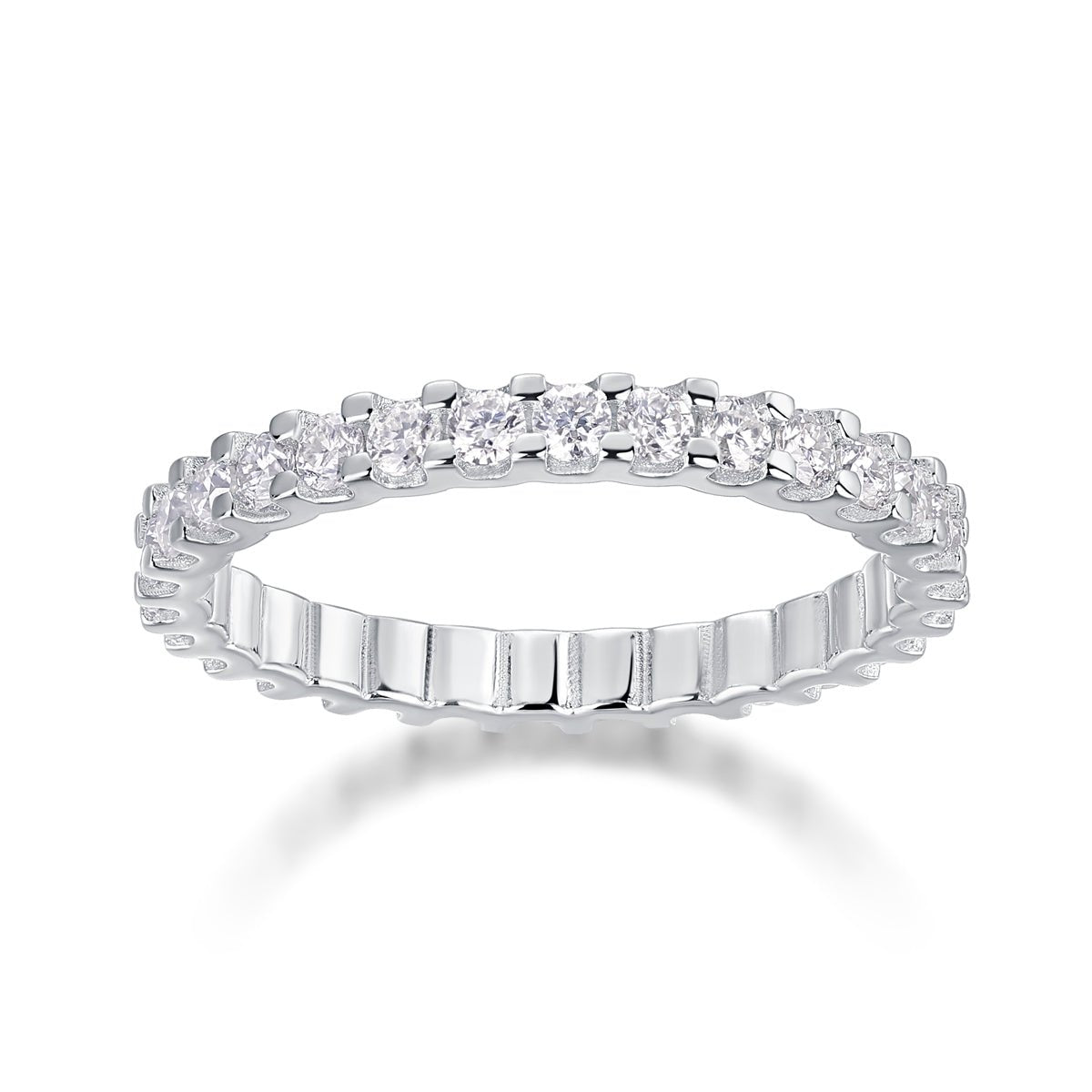 Wish - A Wedding Ring Set With Top-quality Moissanite S925 In Silver And Platinum-plated. The Ring Can Be Tested With A Diamond Pen - IVOIRART.COM