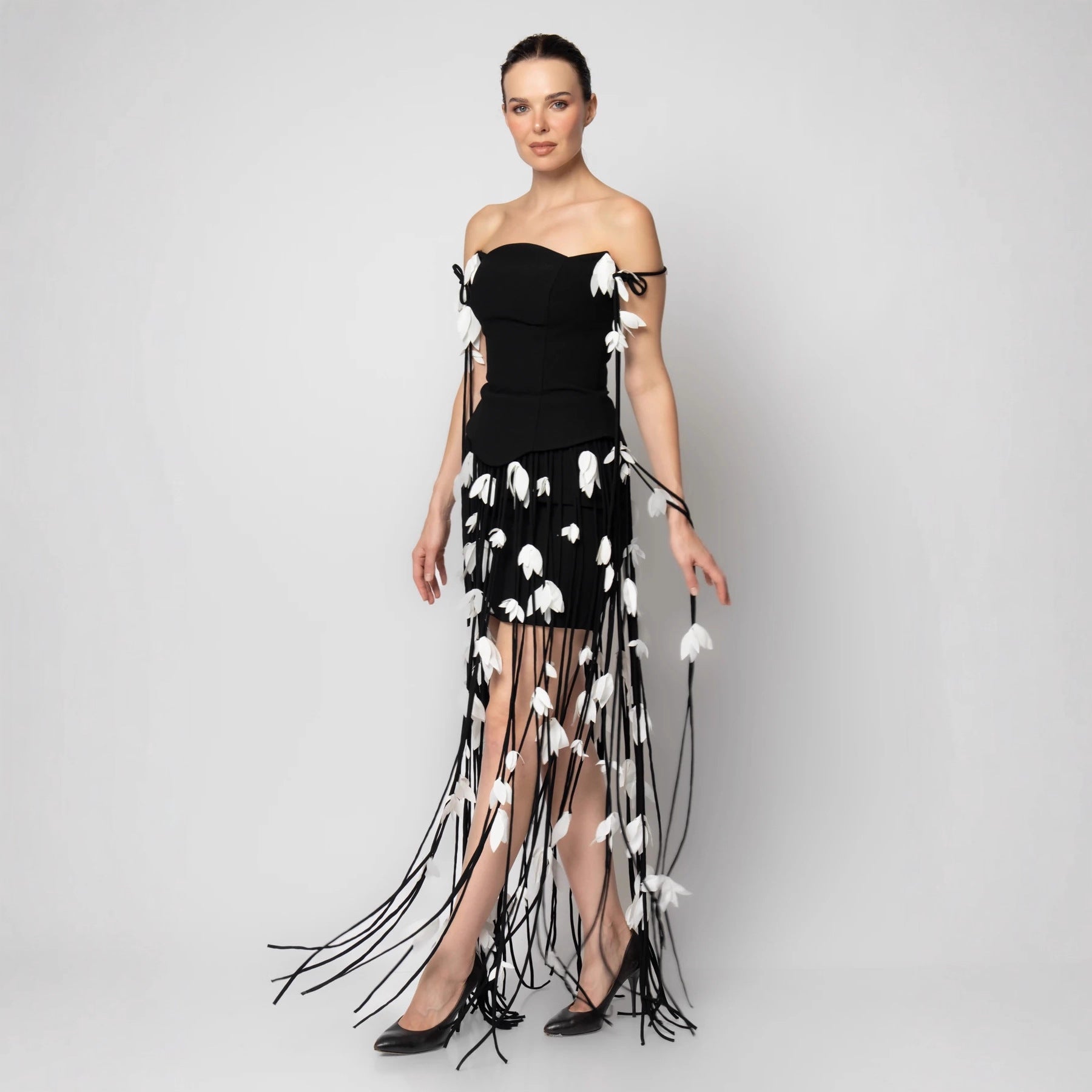 Women's European And American-style Sexy Strapless Tassel Bodycon Dress - IVOIRART.COM