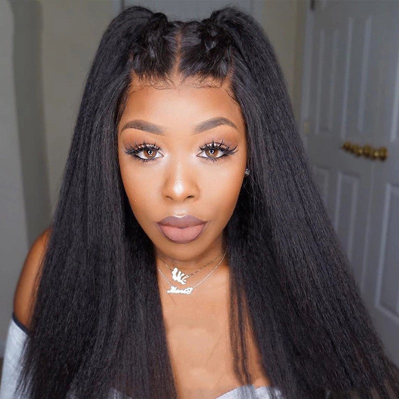Women's Fashion T Type Head Cover Real Hair Wig - IVOIRART.COM