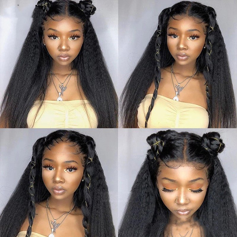 Women's Fashion T Type Head Cover Real Hair Wig - IVOIRART.COM