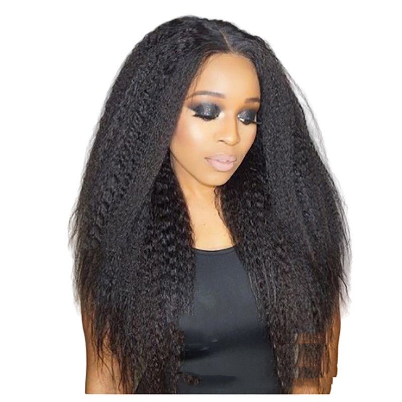 Women's Fashion T Type Head Cover Real Hair Wig - IVOIRART.COM