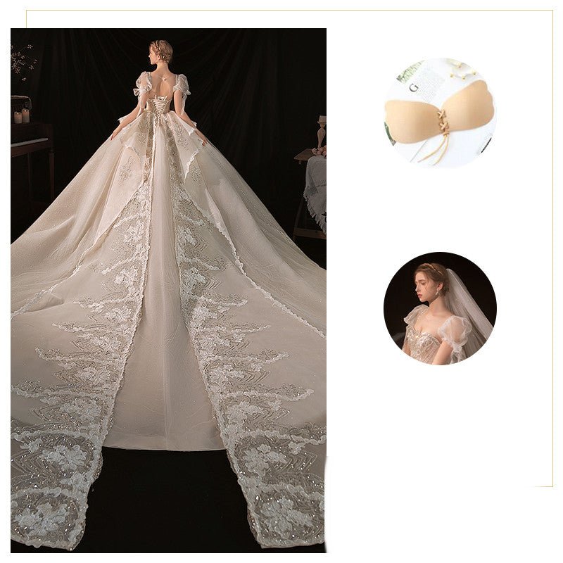 Women's Fashion Temperament Heavy-duty Trailing Bustier Dress - IVOIRART.COM
