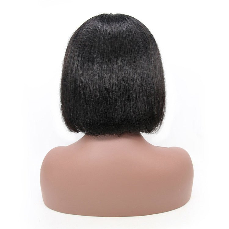 Women's Fashion Temperament Real Hair Short Bob Wig - IVOIRART.COM