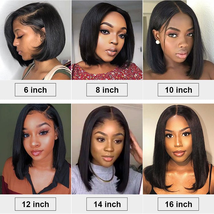 Women's Fashion Temperament Real Hair Short Bob Wig - IVOIRART.COM