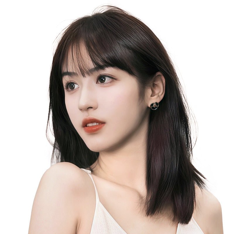 Women's Hand Woven Double Delivery Needle Wig Sheath Real Human Hair Silk Sleeve - IVOIRART.COM
