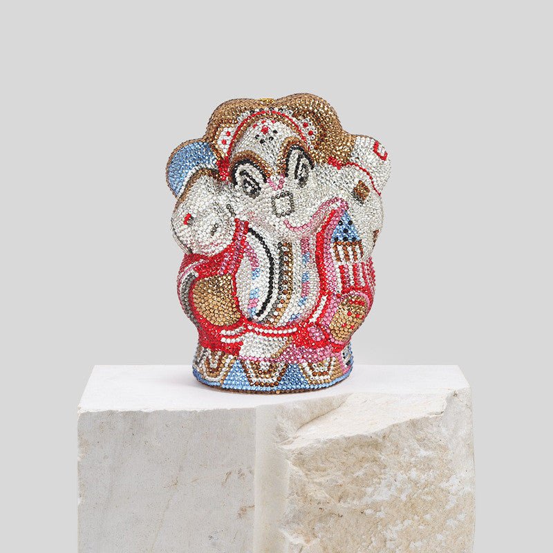 Women's Handmade Diamond Elephant Shaped Clutch Chain Bag - IVOIRART.COM