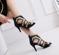 Women's Rhinestone Latin Dance High Heels - IVOIRART.COM